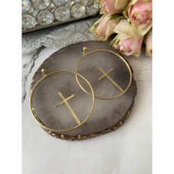 501 Kolczyki koła KRZYŻYKI KRZYŻE stal 316