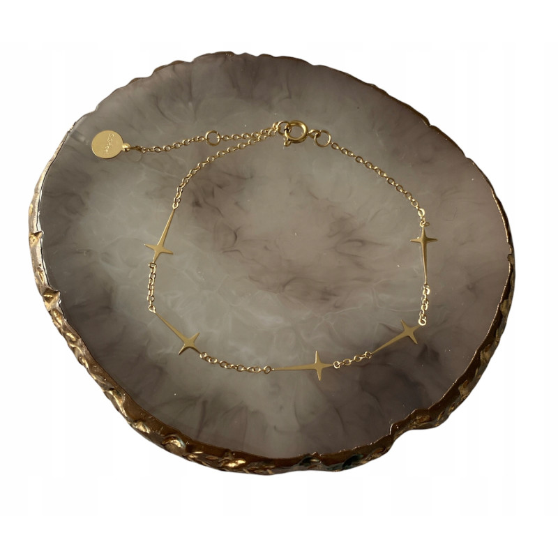 1072 Bransoletka delikatna KRZYŻ KRZYŻYK Stal