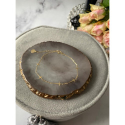 1072 Bransoletka delikatna KRZYŻ KRZYŻYK Stal