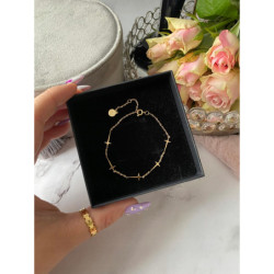 1072 Bransoletka delikatna KRZYŻ KRZYŻYK Stal