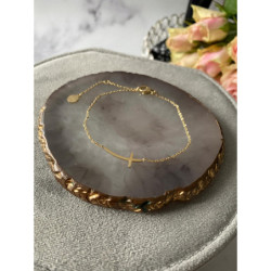 1120 Bransoletka delikatna KRZYŻ KRZYŻYK Stal