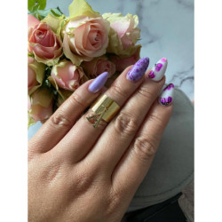 1196 Szeroka obrączka z LITERKĄ A roz 7/17 8/18