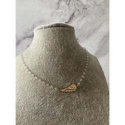 421 Różaniec koraliki SKRZYDŁO CYRKONIE stal