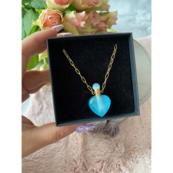 1205 Naszyjnik MOON RIVER KAMIEŃ KRYSZTAŁ STAL 316