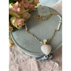 1204 Naszyjnik MOON RIVER KAMIEŃ KRYSZTAŁ STAL 316