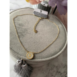 798 Celebrytka BLUEBERRY masa perłowa STAL 316L