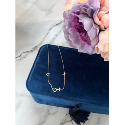 385 Złoty łańcuszek SERCE LINIA ŻYCIA STAL 316L