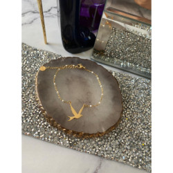 895 Bransoletka BIAŁE KORALIKI STAL 316L