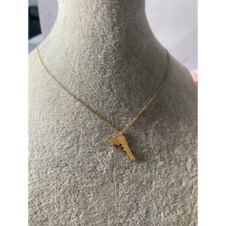 1060 Celebrytka delikatna łańcuszek PISTOLET STAL