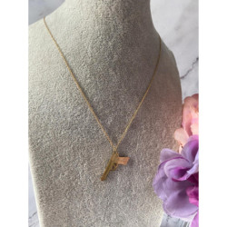 978 Celebrytka naszyjnik MOON RIVER PISTOLET STAL