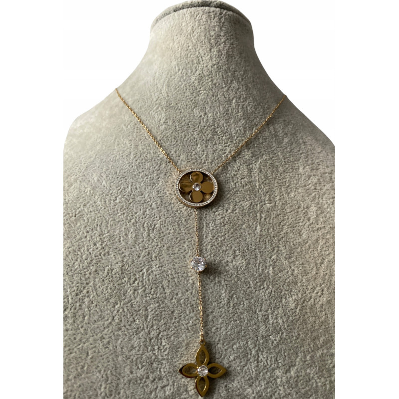 246 Krawatka długi naszyjnik KONICZYNKA cyrkonie