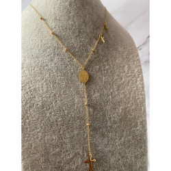 311 Krawatka celebrytka BLUEBERRY MEDALIK stal