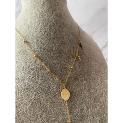 311 Krawatka celebrytka BLUEBERRY MEDALIK stal