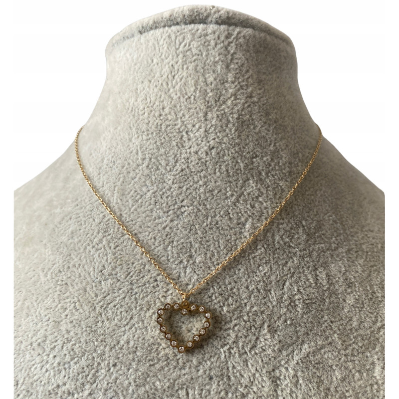 658 Celebrytka łańcuszek MOON River SERCE STAL