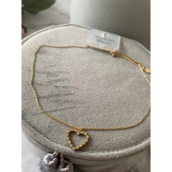 658 Celebrytka łańcuszek MOON River SERCE STAL