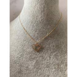 658 Celebrytka łańcuszek MOON River SERCE STAL