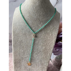 906 Różaniec krawatka Blueberry GWIAZDKA STAL 316L