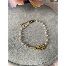 339 Bransoletka różaniec SKRZYDŁA SKRZYDEŁKA STAL