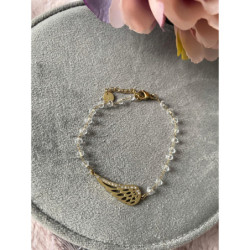 339 Bransoletka różaniec SKRZYDŁA SKRZYDEŁKA STAL