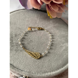 339 Bransoletka różaniec SKRZYDŁA SKRZYDEŁKA STAL