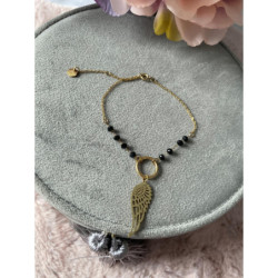 368 Bransoletka różaniec SKRZYDŁA SKRZYDEŁKA STAL