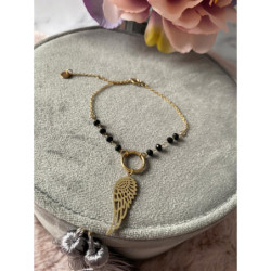 368 Bransoletka różaniec SKRZYDŁA SKRZYDEŁKA STAL