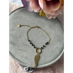 368 Bransoletka różaniec SKRZYDŁA SKRZYDEŁKA STAL