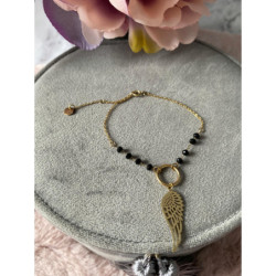 368 Bransoletka różaniec SKRZYDŁA SKRZYDEŁKA STAL