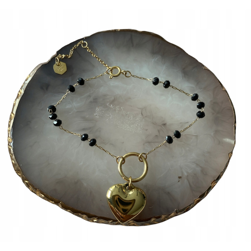 365 Bransoletka różaniec SERCE SERDUSZKO STAL 316