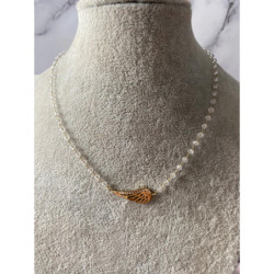 346 Różaniec naszyjnik Skrzydła Skrzydełka STAL