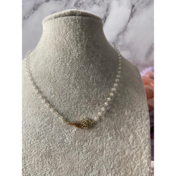 346 Różaniec naszyjnik Skrzydła Skrzydełka STAL