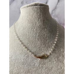 346 Różaniec naszyjnik Skrzydła Skrzydełka STAL