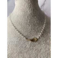 346 Różaniec naszyjnik Skrzydła Skrzydełka STAL