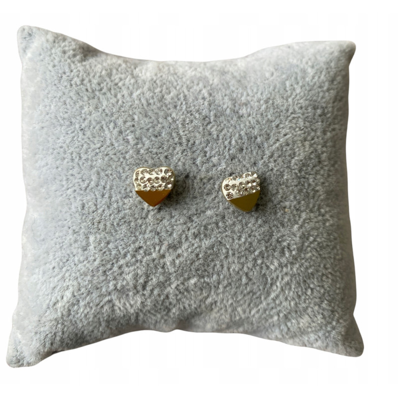 860 Kolczyki SERCA SERCE SERDUSZKA CYRKONIE stal