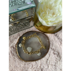 189 Bransoletka SERCE SERCA CYRKONIE STAL 316L