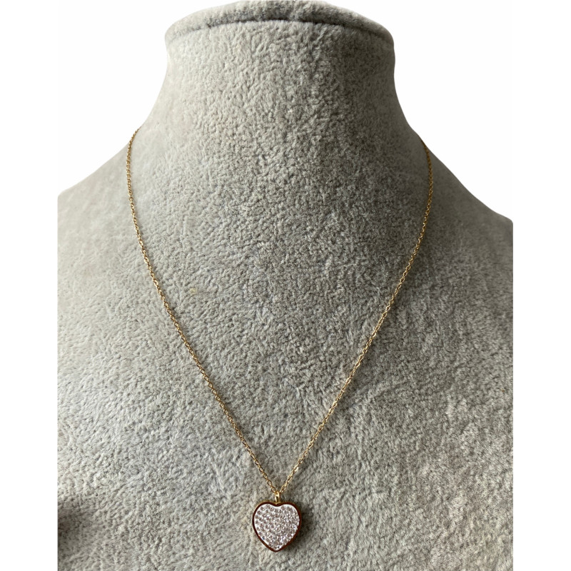 141 Celebrytka łańcuszek Serce CYRKONIE STAL