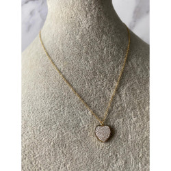 141 Celebrytka łańcuszek Serce CYRKONIE STAL