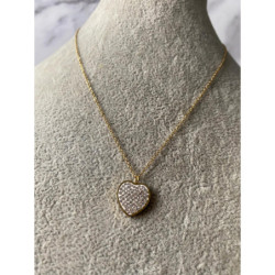 141 Celebrytka łańcuszek Serce CYRKONIE STAL