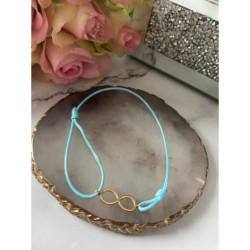 136 Bransoletka na sznurku NIESKOŃCZONOŚĆ STAL 316