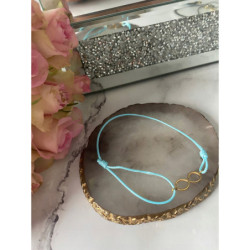 136 Bransoletka na sznurku NIESKOŃCZONOŚĆ STAL 316