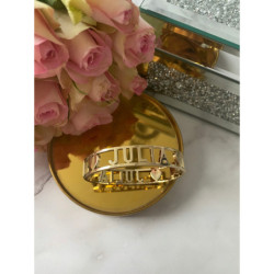 Sztywna bransoletka z imieniem JULIA CYRKONIE