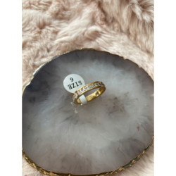 894 Pierścionek obrączka cała w cyrkonie roz 10/20