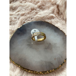 894 Pierścionek obrączka cała w cyrkonie roz 10/20