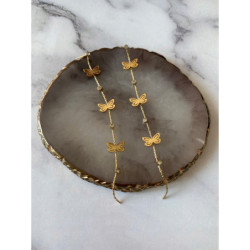 582 Kolczyki długie Motyle Motyl Motylki stal 316L