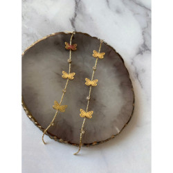 582 Kolczyki długie Motyle Motyl Motylki stal 316L