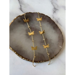 582 Kolczyki długie Motyle Motyl Motylki stal 316L