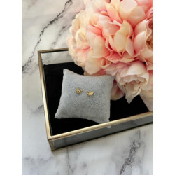 Złote kolczyki wkrętki MOTYL MOTYLEK STAL 316L