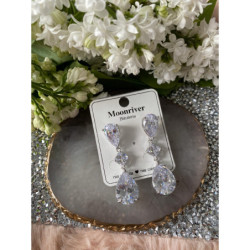 415 Kolczyki wieczorowe ślub cyrkonie stal 316L