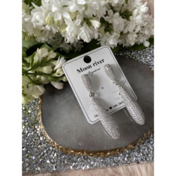 422 Kolczyki wieczorowe ślub cyrkonie stal 316L