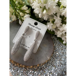 422 Kolczyki wieczorowe ślub cyrkonie stal 316L